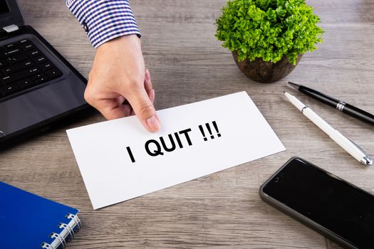 Employee submit or sending resignation letter, Change of job, unemployment, resign concept.