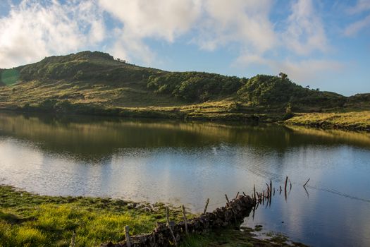 Walk on the Azores archipelago. Discovery of the island of Pico, Azores. Portugal. Madalena