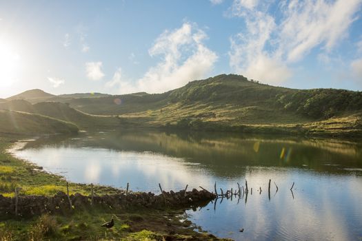 Walk on the Azores archipelago. Discovery of the island of Pico, Azores. Portugal. Madalena