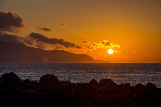 Walk on the Azores archipelago. Discovery of the island of Pico, Azores. Portugal. Madalena