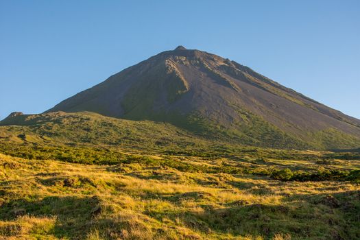 Walk on the Azores archipelago. Discovery of the island of Pico, Azores. Portugal. Madalena