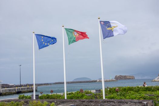 Walk on the Azores archipelago. Discovery of the island of Pico, Azores. Portugal. Madalena