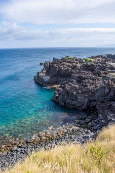 Walk on the Azores archipelago. Discovery of the island of Pico, Azores. Portugal. Madalena