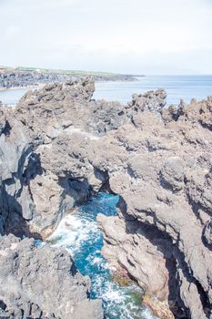 Walk on the Azores archipelago. Discovery of the island of Pico, Azores. Portugal. Madalena