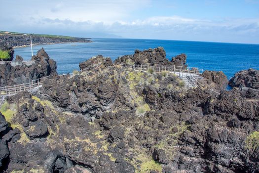 Walk on the Azores archipelago. Discovery of the island of Pico, Azores. Portugal. Madalena