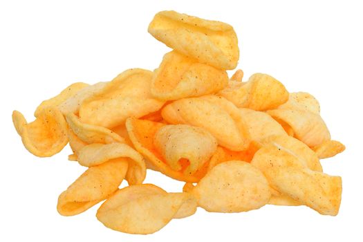 Potato chips isotated on a white background.