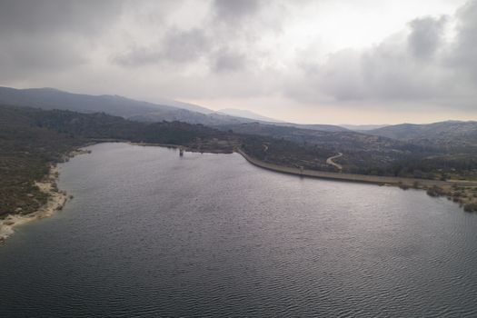 Landscape drone aerial view of Vale do Rossim in Serra da Estrela, Portugal