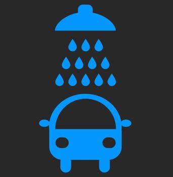 car wash vector icon on black background.  flat style. carwash icon for your web site design, logo, app, UI.