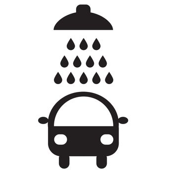 car wash vector icon on white background. flat style. car wash sign for your web site design, logo, app, UI.
