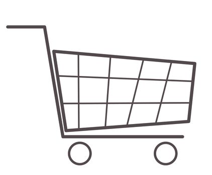 Shopping cart icon on white background. flat style. Shopping cart icon for your web site design, logo, app, UI. Shopping cart symbol. Shopping cart sign. 