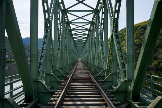 Railway bridge in Douro region in Ferradosa, Portugal