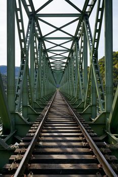 Railway bridge in Douro region in Ferradosa, Portugal