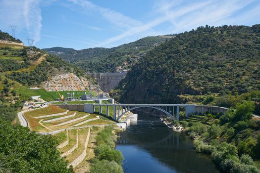 Foz Tua dam barragem landscape nature in Portugal