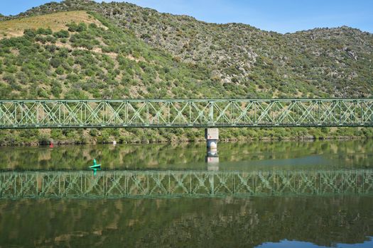 Railway bridge in Douro region in Ferradosa, Portugal