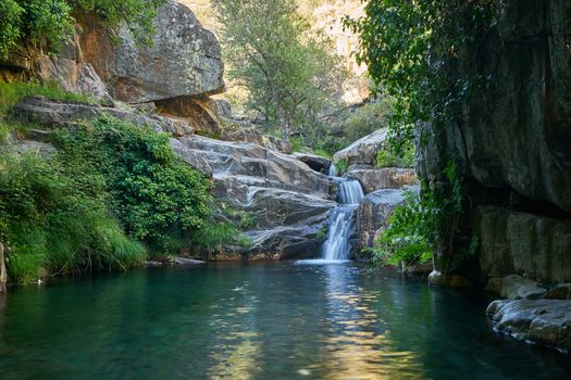 Drave waterfall cascata in Arouca Serra da Freita, Portugal