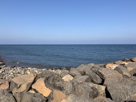 Beautiful view of the Ennore beach taken during summer season