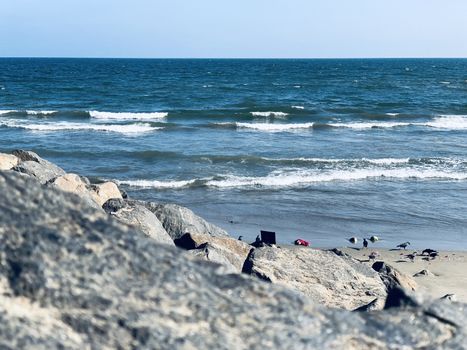 Beautiful view of the Ennore beach taken during summer season