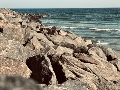 Beautiful view of the Ennore beach taken during summer season