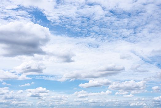 The nature of blue sky with cloud in the morning and summer season.