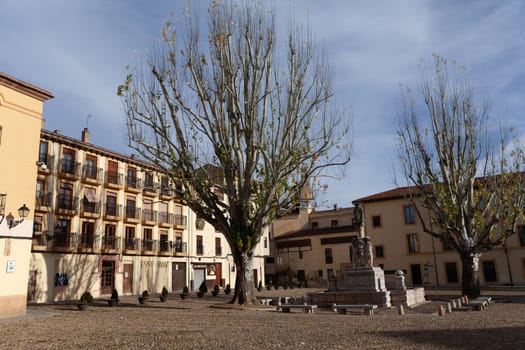 Leon, Spain - 9 December 2019: Plaza Sta. María del Camino, barrio humedo