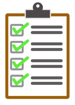 Checklist icon from Business on white background. Checklist icon for your web site design, logo, app, UI. flat style. clipboard symbol.

