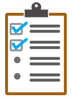 checklist page vector icon on white background. checklist icon for your web site design, logo, app, UI. flat style. clipboard symbol.