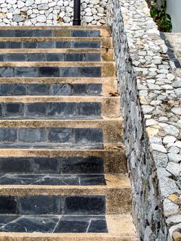 stair stone and wall stone