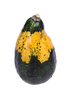 Yellow and Green Pear Shaped Gourd isolated over white