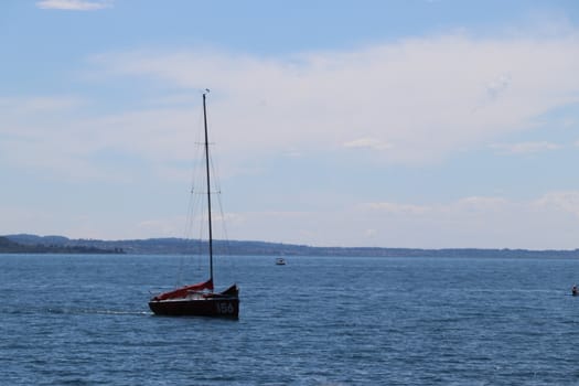 view of Garda lake in northern Italy