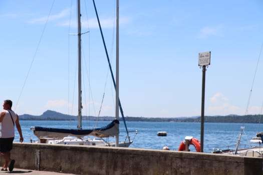 view of Garda lake in northern Italy