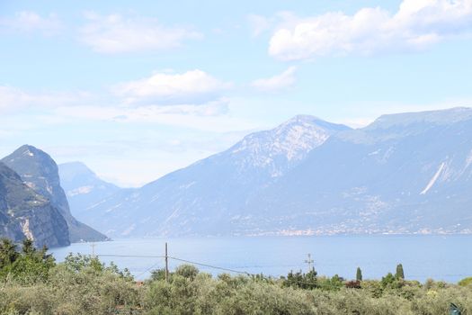 view of Garda lake in northern Italy