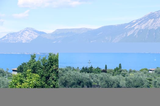 view of Garda lake in northern Italy