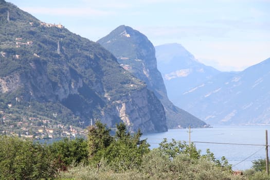 view of Garda lake in northern Italy