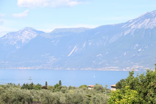 view of Garda lake in northern Italy