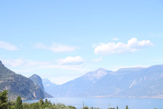 view of Garda lake in northern Italy