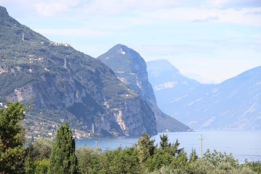 view of Garda lake in northern Italy