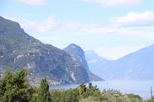 view of Garda lake in northern Italy