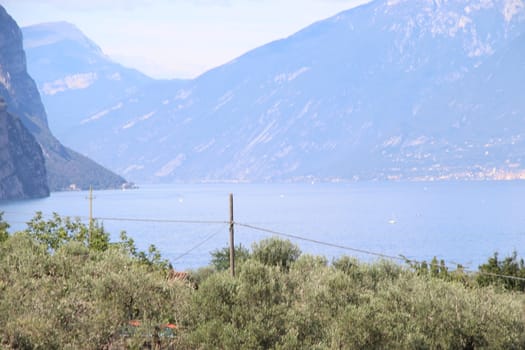 view of Garda lake in northern Italy