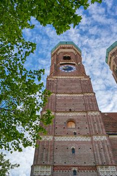 The Frauenkirche, or Cathedral of Our Dear Lady) located in Munich, Bavaria, Germany. 