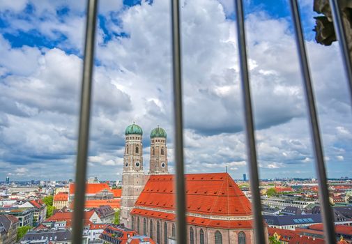 The Frauenkirche, or Cathedral of Our Dear Lady) located in Munich, Bavaria, Germany. 