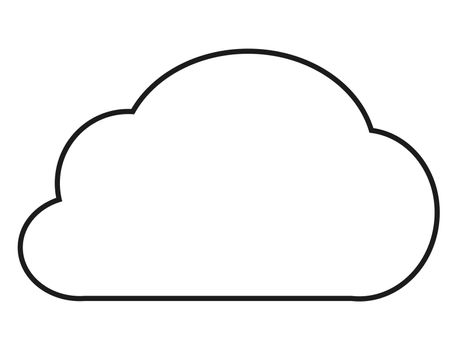 cloud icon on white background. cloud icon for your web site design, logo, app, UI. flat style.