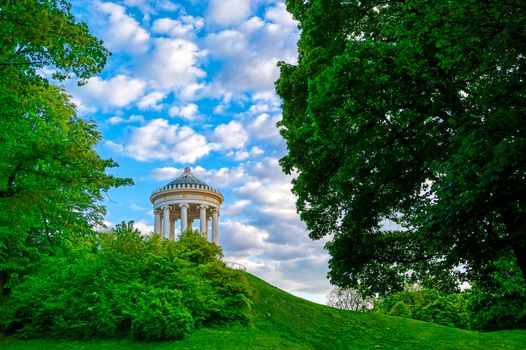 The Monopteros in the Englischer Garten in Munich, Bavaria, Germany.