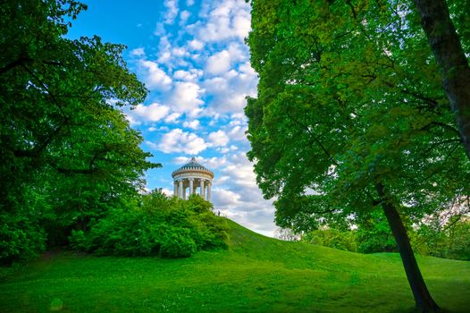 The Monopteros in the Englischer Garten in Munich, Bavaria, Germany.