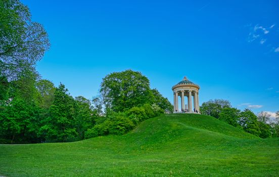 The Monopteros in the Englischer Garten in Munich, Bavaria, Germany.