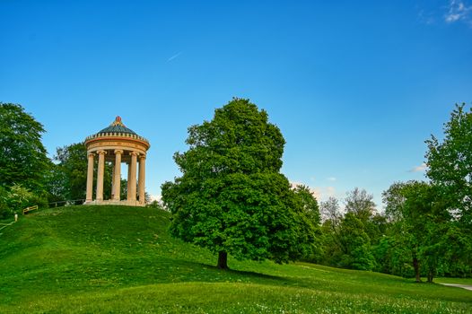 The Monopteros in the Englischer Garten in Munich, Bavaria, Germany.