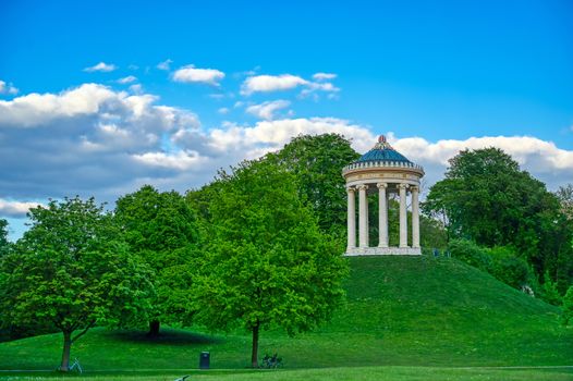 The Monopteros in the Englischer Garten in Munich, Bavaria, Germany.