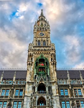 The New Town Hall located in the Marienplatz in Munich, Germany