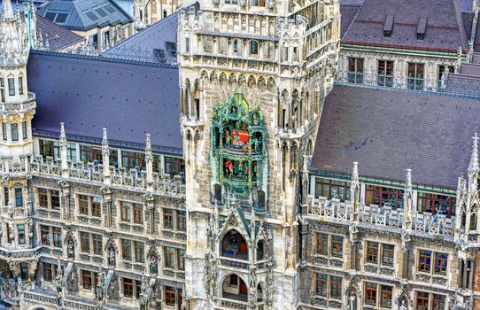 The New Town Hall located in the Marienplatz in Munich, Germany