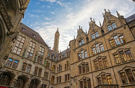 The New Town Hall located in the Marienplatz in Munich, Germany