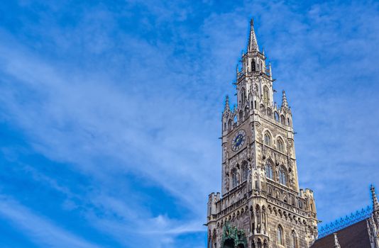 The New Town Hall located in the Marienplatz in Munich, Germany